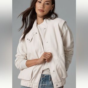 Pilcro Faux-Leather Biker Vest